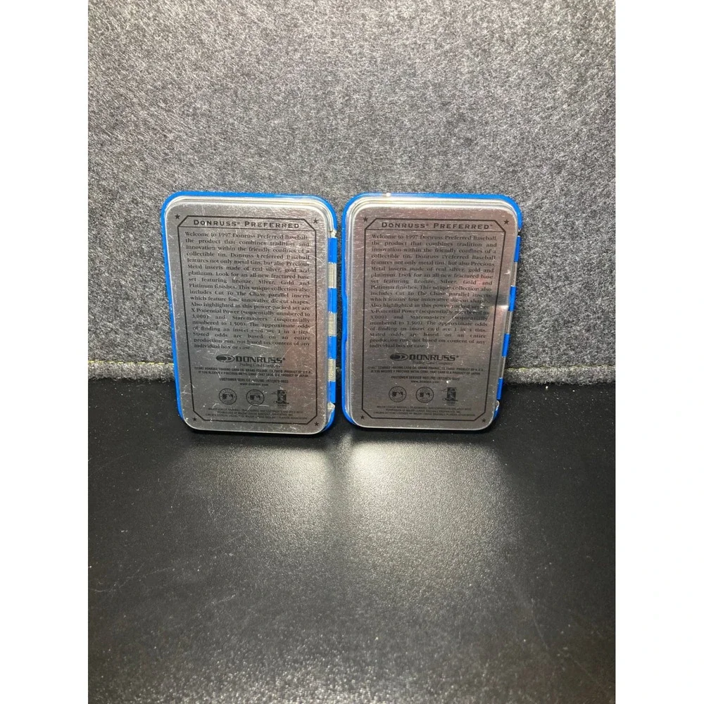1997 Donruss Preferred Tins Derek Jeter & Chipper Jones – Empty Card Tins‎ MLB